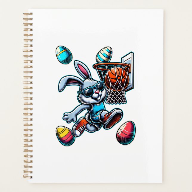Happy Easter Basketball Boys Easter Bunny Funny Ea (Devant)