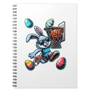 Happy Easter Basketball Boys Easter Bunny Funny Ea Notebook