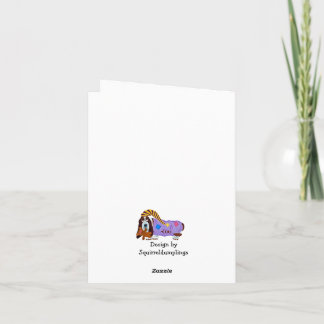 Happy Easter Basset Hound Easter Bunny card