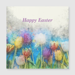 Happy Easter beautiful tulips 