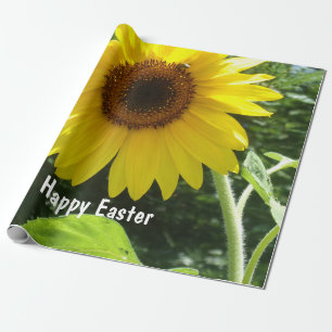 Happy Easter, Big Yellow Daisy, Wrapping Paper. Paper