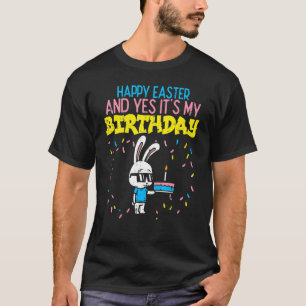 Happy Easter Birthday Bunny Cake Bday Party Boys G T-Shirt