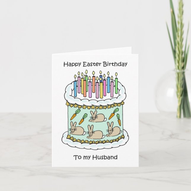 Happy Easter Birthday to Husband Card (Front)