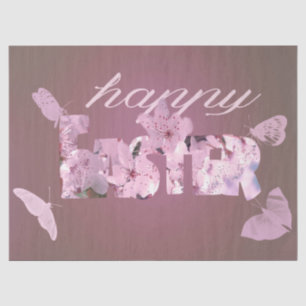 Happy Easter Blossoms And Butterflies Tissue Paper