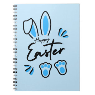 Happy Easter blue Notebook