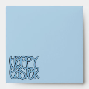 Happy Easter blue Square Envelope