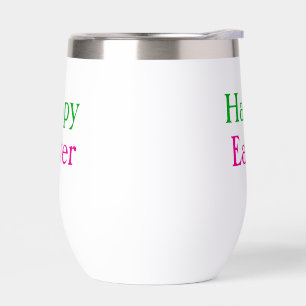 Happy easter boho green pink kids add name title