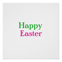 Happy easter boho green pink kids add name title