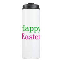 Happy easter boho green pink kids add name title