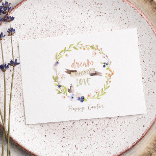 Happy Easter Boho Watercolor Postcard