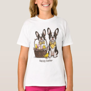 Happy Easter Boston Terrier Dogs T-Shirt