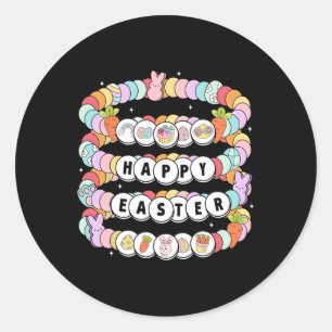 Happy Easter Bracelet Easter Day Girls Easter  Classic Round Sticker