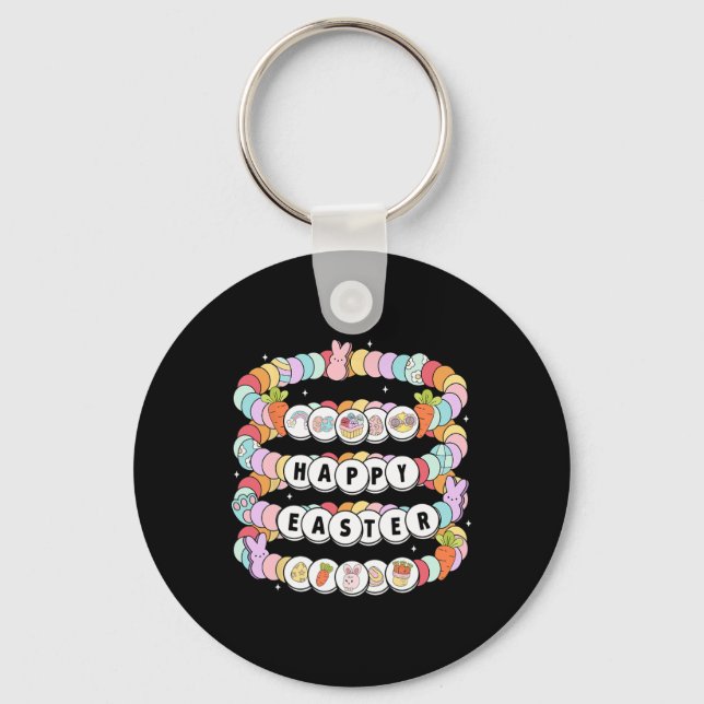 Happy Easter Bracelet Easter Day Girls Easter  Keychain (Front)