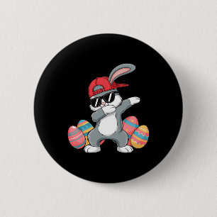 Happy Easter Bruh Bunny Dab Rabbit Dance Boys Kids 2 Inch Round Button