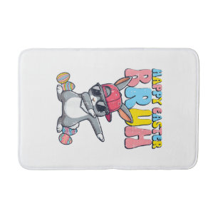Happy Easter Bruh Bunny Dab Rabbit Dance Boys Kids Bath Mat
