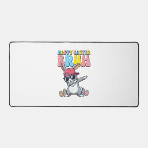 Happy Easter Bruh Bunny Dab Rabbit Dance Boys Kids Desk Mat