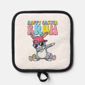 Happy Easter Bruh Bunny Dab Rabbit Dance Boys Kids Pot Holder