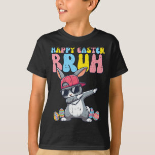 Happy Easter Bruh Bunny Dab Rabbit Dance Boys Kids T-Shirt
