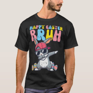 Happy Easter Bruh Bunny Dab Rabbit Dance Boys Kids T-Shirt