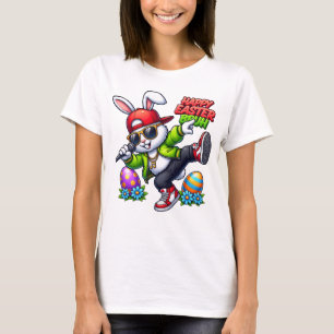 Happy Easter Bruh Cool Bunny Sunglasses Streetwear T-Shirt