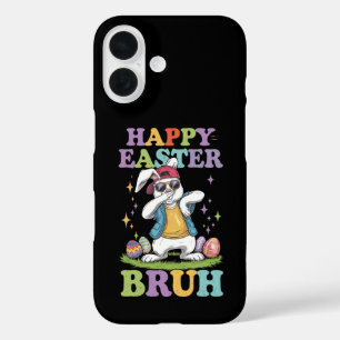 Happy Easter Bruh Funny Dabbing Bunny Rabbit Bro iPhone 16 Case