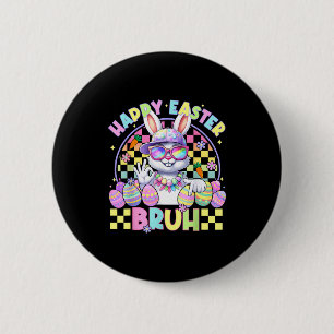 Happy Easter Bruh Funny Six Seven Meme Bunny Boy G 2 Inch Round Button