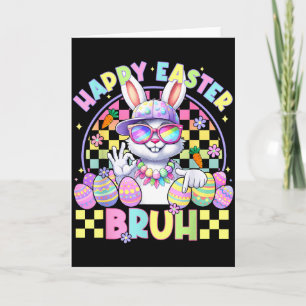 Happy Easter Bruh Funny Six Seven Meme Bunny Boy G Card