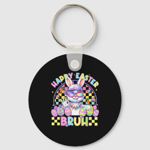 Happy Easter Bruh Funny Six Seven Meme Bunny Boy G Keychain