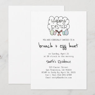 Happy Easter Brunch and Egg Hunt Invitation