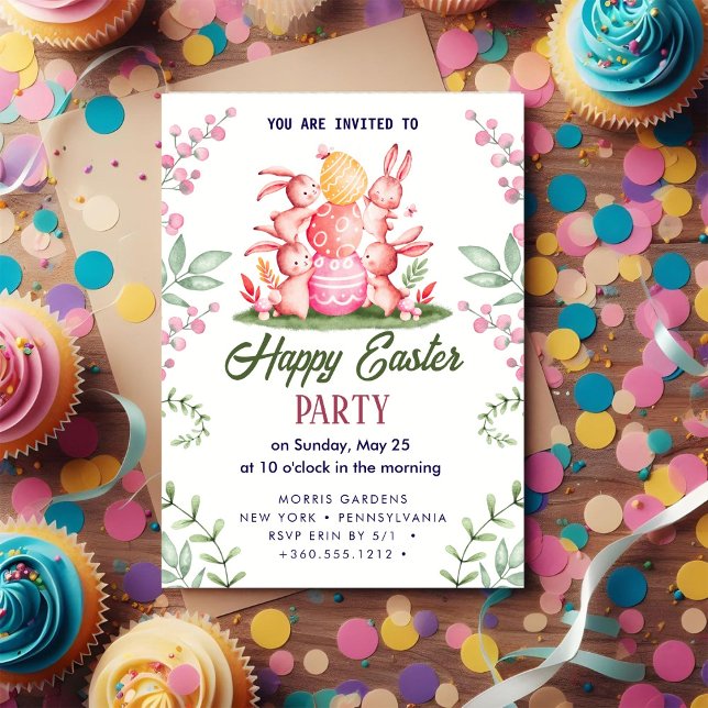 Happy Easter Brunch and Egg Hunt Invitation (Creator Uploaded)