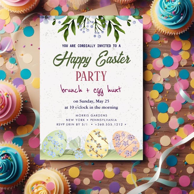 Happy Easter Brunch and Egg Hunt Invitation (Creator Uploaded)