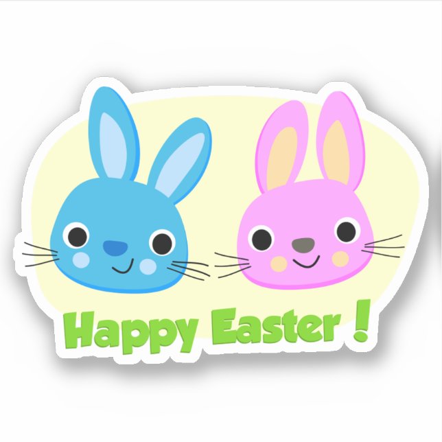 "HAPPY EASTER" BUNNIES  (Front)