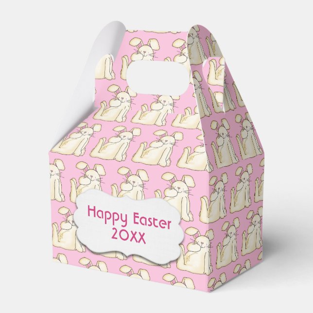 Happy Easter Bunnies  Favor Box (Front Side)