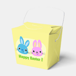 "HAPPY EASTER" BUNNIES FAVOR BOX