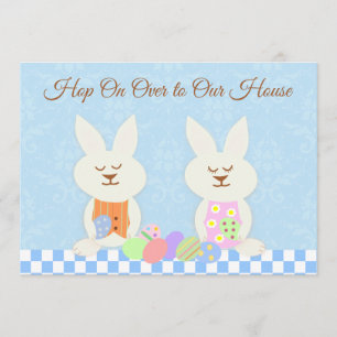 Happy Easter Bunnies Luncheon Invitation