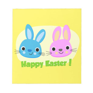 "HAPPY EASTER" BUNNIES NOTEPAD