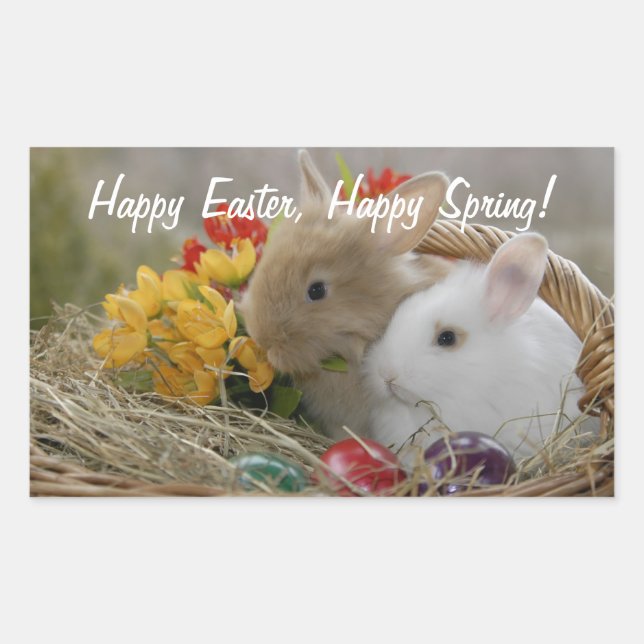 Happy Easter Bunnies Sticker (Front)