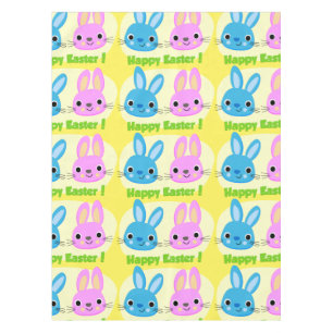 "HAPPY EASTER" BUNNIES TABLECLOTH