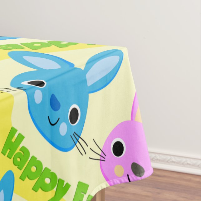 "HAPPY EASTER" BUNNIES  TABLECLOTH (In Situ)