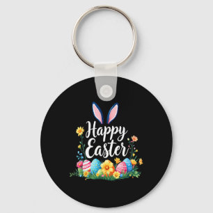 Happy Easter Bunny And Egg Hunt Cute Rabbit  Keychain