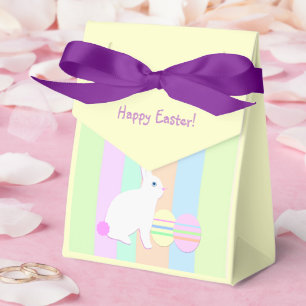 Happy Easter Bunny and Eggs Favor Box