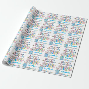 Happy Easter Bunny and Eggs - Wrapping Paper