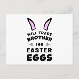 Happy Easter Bunny Animal Egg Cool Funny Gift Idea Postcard