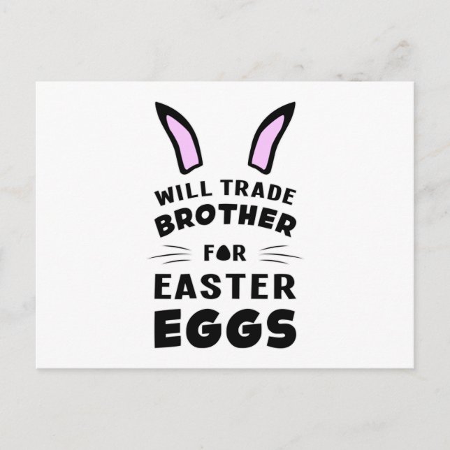 Happy Easter Bunny Animal Egg Cool Funny Gift Idea Postcard (Front)