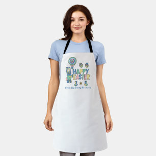 Happy Easter Bunny Balloon – Cute Personalized Apron
