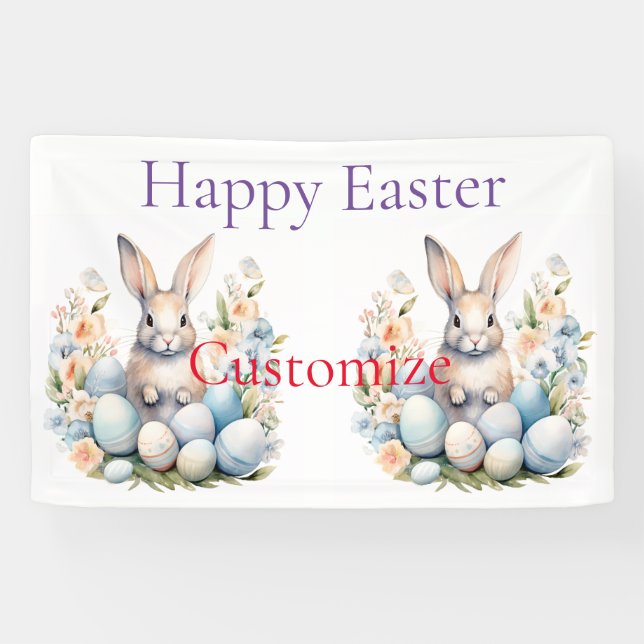 Happy Easter Bunny Basket Thunder_Cove Banner (Horizontal)