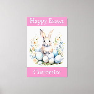 Happy Easter Bunny Basket Thunder_Cove Canvas Print