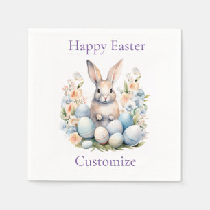 Happy Easter Bunny Basket Thunder_Cove Napkin