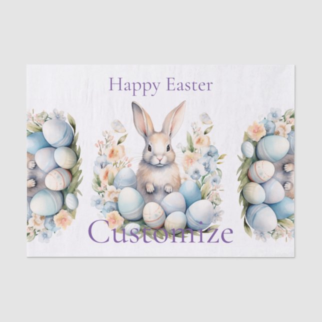 Happy Easter Bunny Basket Thunder_Cove Tissue Paper (Front)