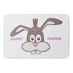"HAPPY EASTER" BUNNY BATH MAT